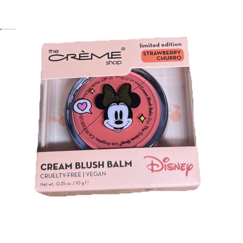 Creme Shop Disney Minnie Mouse Cream Blush Balm Strawberry‎ Churro, Limited